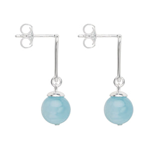 Najo Earrings Silver Ulysses Aquamarine Earrings