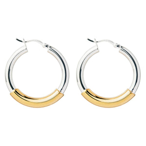 Najo Earrings Two Tone Amalfi Hoop Earrings