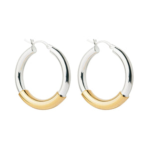 Najo Earrings Two Tone Amalfi Hoop Earrings