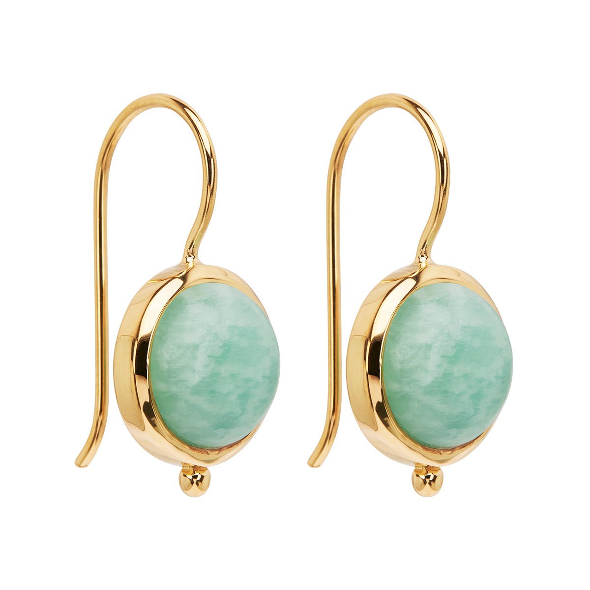 Najo Earrings Yellow Gold Azzurro Amazonite Earrings