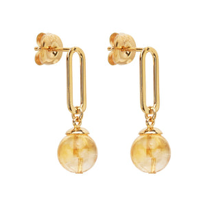 Najo Earrings Yellow Gold Limoncello Citrine Earrings