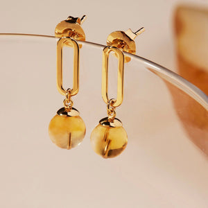 Najo Earrings Yellow Gold Limoncello Citrine Earrings