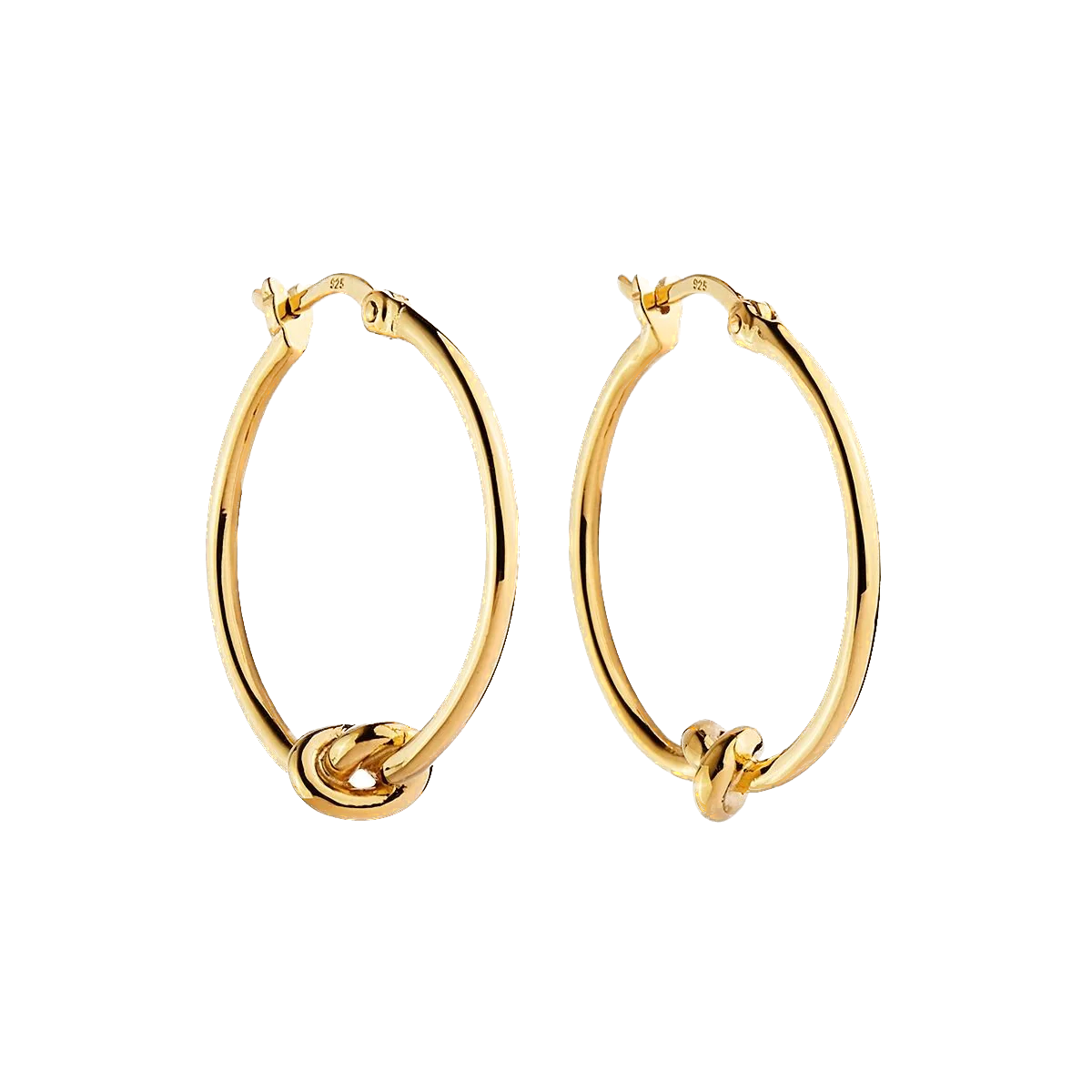 Najo Earrings Yellow Gold Nature's knot Hoop Earrings