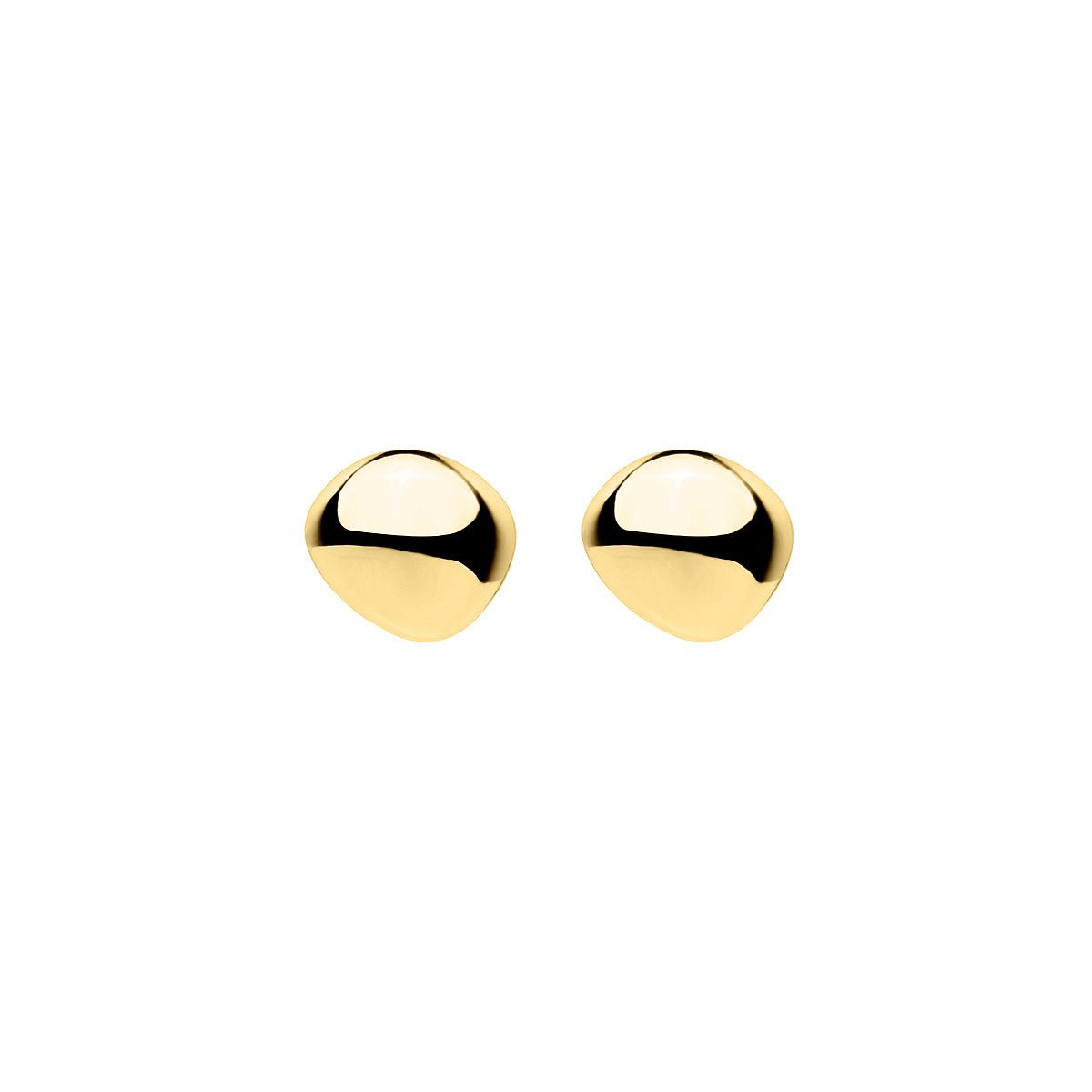 Najo Earrings Yellow Gold Pebblet Stud Earrings