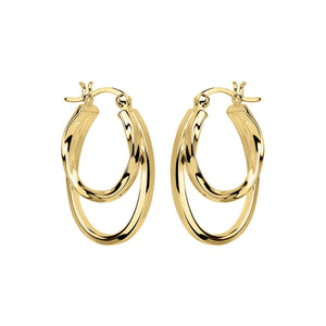 Najo Earrings Yellow Gold Sea of Change Hoop Earrings