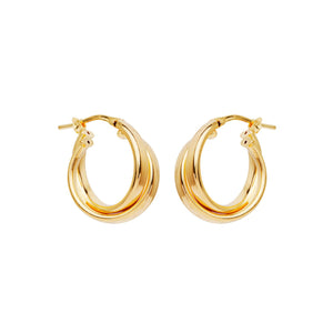 Najo Earrings Yellow Gold Sunshine Hoop Earrings