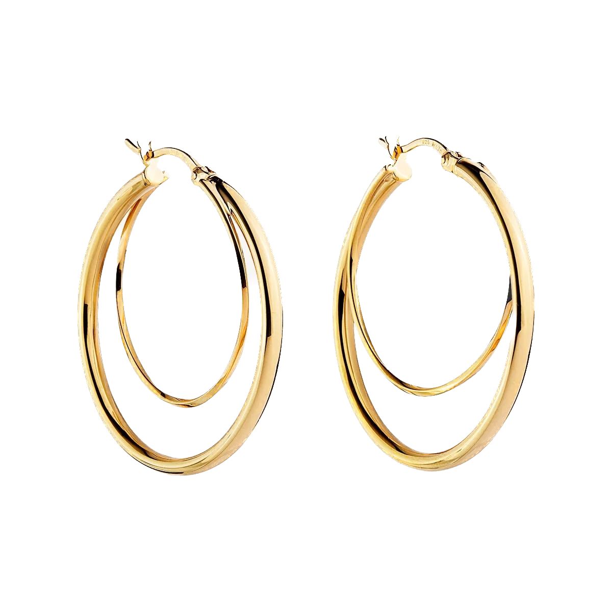 Najo Earrings Yellow Gold Whirlpool Hopp Earrings