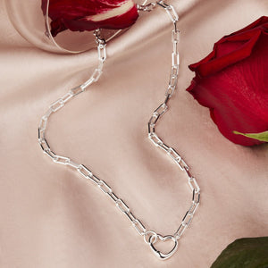 Najo Necklaces Silver Cuore Chain Link Necklace