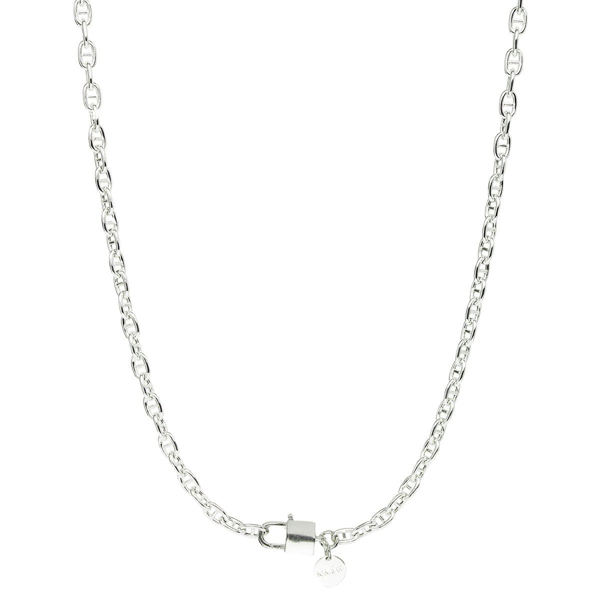 Najo Necklaces Silver Love Lock Chain Necklace