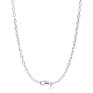 Najo Necklaces Silver Love Lock Chain Necklace