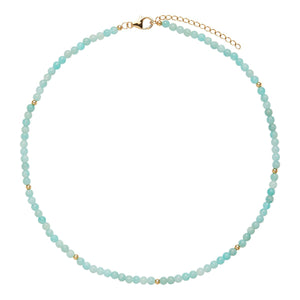 Najo Necklaces Yellow Gold Azzurro Amazonite Necklace