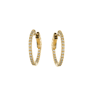 Sybella Earrings Yellow Gold / 20mm Sybella Caroline Fine  Hoops