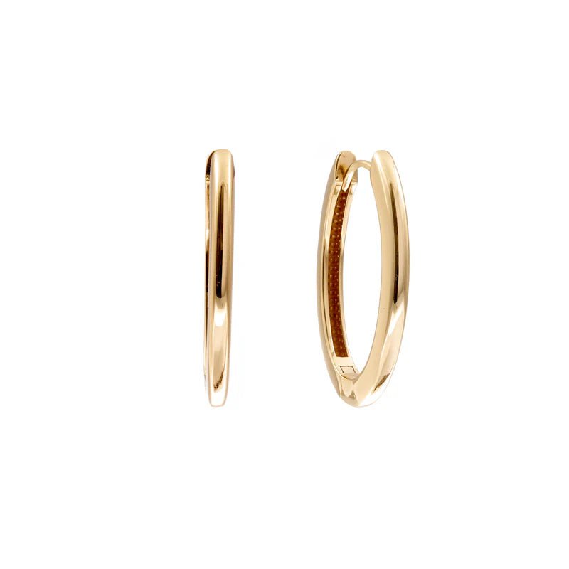 Sybella Earrings Yellow Gold Claire Large Round Hoop Earrings