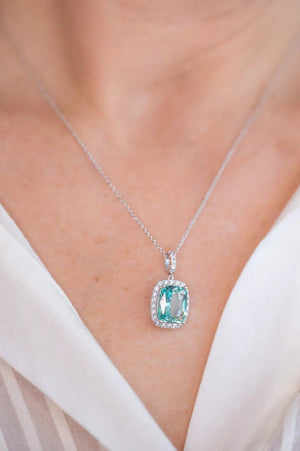 Sybella Necklaces Silver Ainsley Aqua Necklace