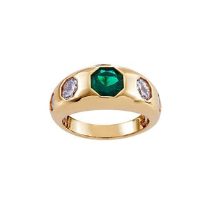 Sybella Rings Yellow Gold / 6 Sybella Georgina Green Ring